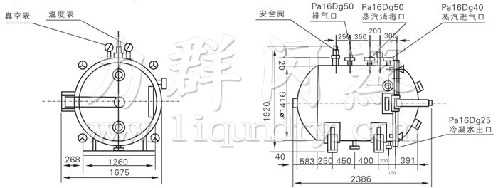 圆形静态真空干燥机结构示意图